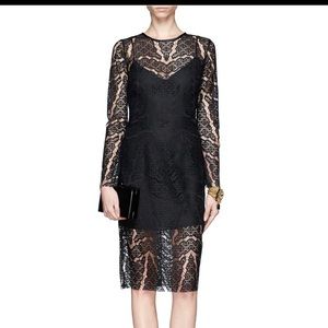 SANDRO | Lace overlay dress